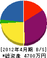 田山造園 貸借対照表 2012年4月期
