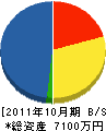 成忠テクノス 貸借対照表 2011年10月期