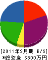 宮川電気 貸借対照表 2011年9月期