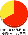 東武開発 貸借対照表 2010年12月期