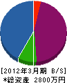 橋本設備工業 貸借対照表 2012年3月期