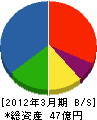 エヌ・ティ・ティ・データ九州 貸借対照表 2012年3月期