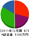 亀井建設 貸借対照表 2011年12月期