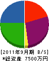 日本エーアイシステム 貸借対照表 2011年9月期