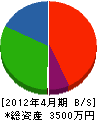 佐藤管業 貸借対照表 2012年4月期