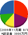 東和石材 貸借対照表 2009年11月期