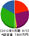 土井土木 貸借対照表 2012年9月期