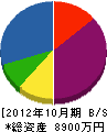 柴崎工業所 貸借対照表 2012年10月期