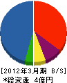 咲山建設 貸借対照表 2012年3月期