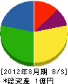 室田組 貸借対照表 2012年8月期