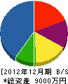 金村組 貸借対照表 2012年12月期