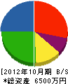 大嶋建設 貸借対照表 2012年10月期