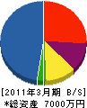 岩田建設 貸借対照表 2011年3月期