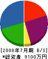 富士建設 貸借対照表 2008年7月期
