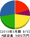 ヤマハナ電機 貸借対照表 2013年3月期