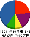 カネホ堀内組 貸借対照表 2011年10月期