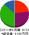 松永組 貸借対照表 2011年6月期