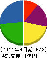 前川建設 貸借対照表 2011年9月期