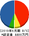 田中工務店 貸借対照表 2010年6月期
