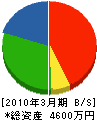 田中電気 貸借対照表 2010年3月期