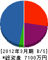 桜創建 貸借対照表 2012年3月期