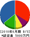 岡村商事 貸借対照表 2010年6月期