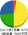 岩男組 貸借対照表 2011年7月期