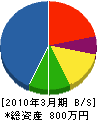 飯泉造園 貸借対照表 2010年3月期