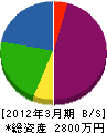 田中板金工業所 貸借対照表 2012年3月期