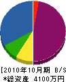 神谷電気商会 貸借対照表 2010年10月期