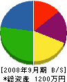 後藤和組 貸借対照表 2008年9月期