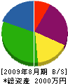 野田電気商会 貸借対照表 2009年8月期