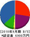 誠昌建設 貸借対照表 2010年9月期
