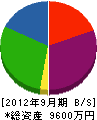 武田建装 貸借対照表 2012年9月期