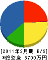 南勇次郎商店 貸借対照表 2011年3月期