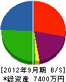 日本エーアイシステム 貸借対照表 2012年9月期