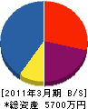 中島組 貸借対照表 2011年3月期
