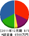 野沢高圧瓦工業所 貸借対照表 2011年12月期