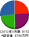 岡村産業 貸借対照表 2012年3月期