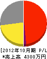 竹村設備工業 損益計算書 2012年10月期