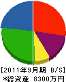 エガシラ塗装 貸借対照表 2011年9月期