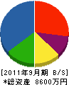日興道路 貸借対照表 2011年9月期