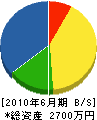 佐々木電機工業 貸借対照表 2010年6月期