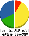 手塚工業 貸借対照表 2011年7月期