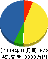 敷田工務店 貸借対照表 2009年10月期