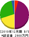 大川建設工業 貸借対照表 2010年12月期
