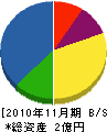 町田電機商会 貸借対照表 2010年11月期