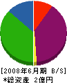 東亜電設 貸借対照表 2008年6月期