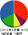 田中住建 貸借対照表 2012年9月期