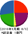 向田水道工業所 貸借対照表 2010年9月期